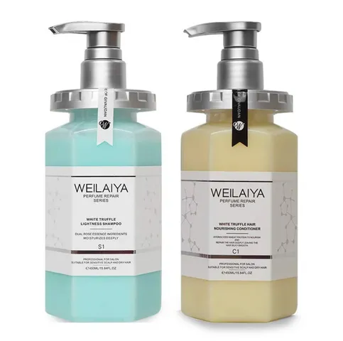 Bộ Dầu Gội Xả Phục Hồi Đa Tầng Nấm Truffle Weilaiya 450ml - Dưỡng tóc bóng mượt, sạch gàu, hương nước hoa sang trọng chuẩn salon