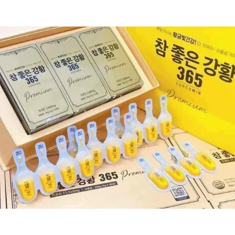 Tinh Chất Nghệ Nano Curcumin 365 Premium Hàn Quốc - Hỗ Trợ Tiêu Hóa, Tăng Cường Sức Khỏe, Hộp 96 Ống