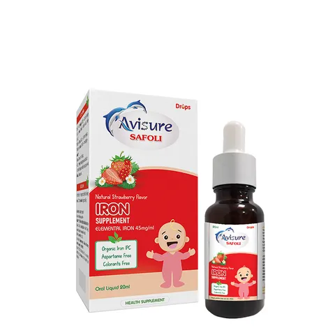Avisure Safoli Drop - Bổ Sung Sắt Hữu Cơ Dạng Nhỏ Giọt Cho Bé - Giúp Trẻ Tăng Cân, Phòng Ngừa Thiếu Sắt, Dễ Uống