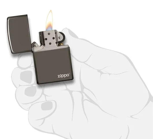 Bật Lửa Zippo 150ZL Chính Hãng Mỹ - Màu Đen, Logo Zippo, Chống Gió, Quà Tặng Sang Trọng, Thiết Kế Đặc Trưng Mỹ