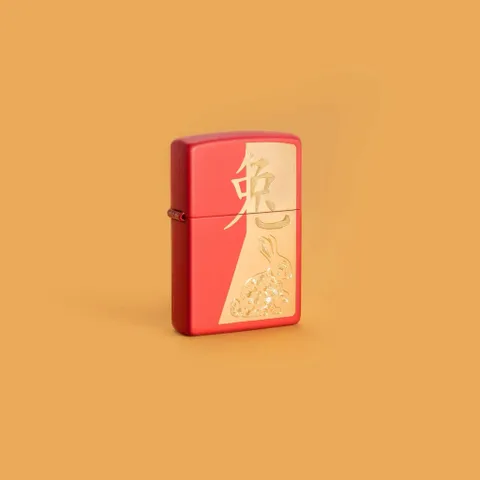 Bật Lửa Zippo 48282 - Năm Thỏ 2023 Đỏ Mờ, Khắc Laser Độc Đáo, Quà Tặng Sang Trọng, Bảo Hành Trọn Đời