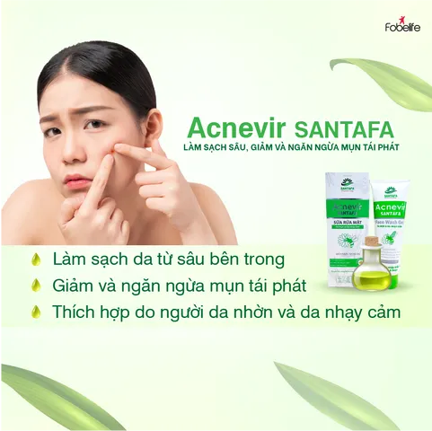 Sữa Rửa Mặt Acnevir Dành Cho Da Mụn & Da Nhạy Cảm - Chăm Sóc Da Thiên Nhiên Chống Mụn, Kiểm Soát Dầu Thừa