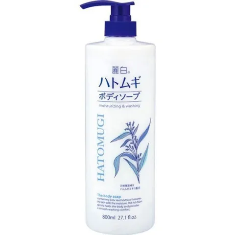 Sữa Tắm Trắng Da Giữ Ẩm Hatomugi Nhật Bản 800ML!
