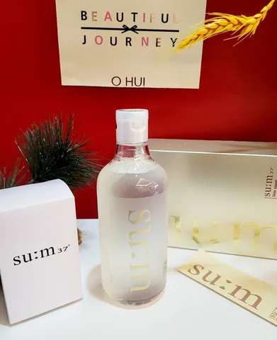 Nước Tẩy Trang Su:m 37 Skin Saver 400ml 3 Trong 1 - Tặng Kèm Hộp Bông Tẩy Trang Dưỡng Da Nhạy Cảm