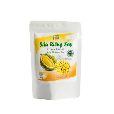 Sầu Riêng Sấy Thăng Hoa 38g - Hạt Dinh Dưỡng Thơm Ngon Nguyên Chất Việt Nam, Đặc Sản Hữu Cơ Tốt Cho Sức Khỏe