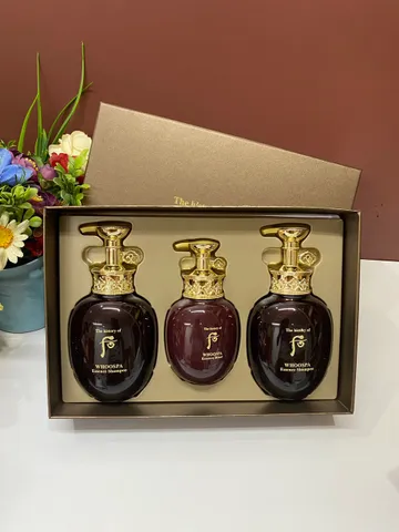 Set Dầu Gội & Xả Whoo Đông Y - Chăm Sóc Tóc, Giảm Rụng Tóc, Phục Hồi Hư Tổn, Dưỡng Sáng Khỏe Mượt, Hương Thơm Dịu Nhẹ, 350ml & 220ml