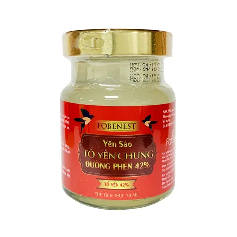 Hộp Yến Sào Bồi Bổ Cơ Thể Đường Phèn 42% - Thực Phẩm Chức Năng 70ml, Tăng Cường Miễn Dịch, Hỗ Trợ Tiêu Hóa, Dinh Dưỡng Cho Trẻ Em