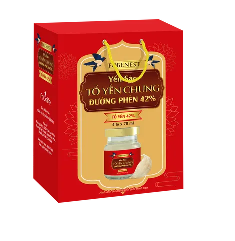 Hộp Yến Sào Bồi Bổ Cơ Thể Đường Phèn 42% - Thực Phẩm Chức Năng 70ml, Tăng Cường Miễn Dịch, Hỗ Trợ Tiêu Hóa, Dinh Dưỡng Cho Trẻ Em