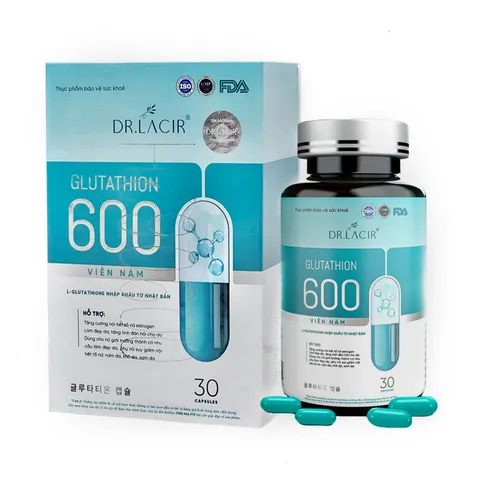 Viên Uống Trắng Da Glutathione 600 Dr Lacir - Hỗ Trợ Mờ Nám, Tàn Nhang, Da Mịn Màng, Sáng Khỏe 5 Hộp