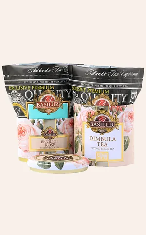 Trà Đen Ceylon Basilur Hoa Hồng Dimbula Thơm Ngon - Trà Thảo Mộc Hộp Thiếc 100g Cao Cấp
