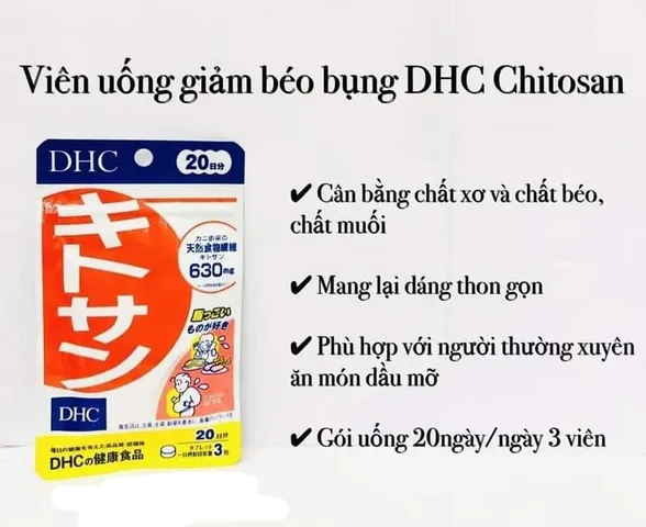 Viên Uống Giảm Mỡ Bụng DHC Chitosan 60 Viên - Hỗ Trợ Giảm Cân Tự Nhiên, Kiềm Chế Cảm Giác Thèm Ăn, Sản Phẩm Chất Lượng Nhật Bản