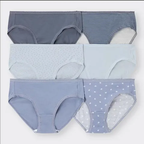 Set 6 Quần Lót Mềm Mại GU Nhật Bản - Cotton Thoáng Mát, Thiết Kế Đơn Giản, Dành Cho Nữ