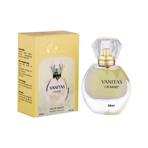 Nước Hoa Nữ Charme Vanitas 30ml - Hương Hoa Hồng và Cam Bergamot, Sang Trọng, Quyến Rũ, Thích Hợp Mùa Xuân Hè