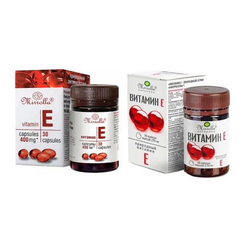 Vitamin E Đỏ Mirrolla 270mg - 400mg Hộp 30 Viên - Chống Oxy Hóa, Cải Thiện Sức Khỏe Và Làm Đẹp Da, Xuất Xứ Nga