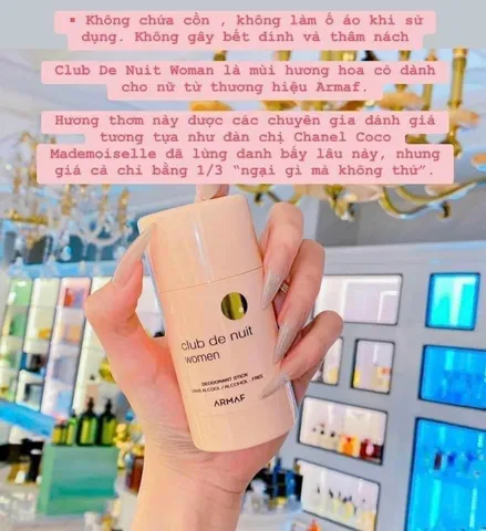 Lăn Khử Mùi Armaf Club De Nuit For Women 75g - Hương Ngọt Ngào Sang Trọng & Quyến Rũ, Chống Mùi Hiệu Quả
