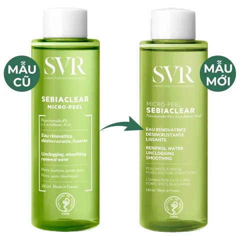 Nước Hoa Hồng SVR Sebiaclear Micro Peel 150mL - Giúp Làm Sạch Da, Ngăn Mụn Và Giảm Thâm Cho Da Dầu Nhạy Cảm