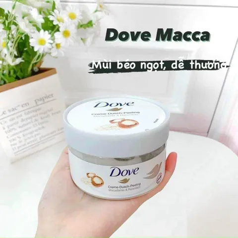 Tẩy Da Chết Dove Exfoliating Body Polish Macca 225g – Sản Phẩm Tẩy Tế Bào Chết Chăm Sóc Da, Dưỡng Ẩm Từ Đức