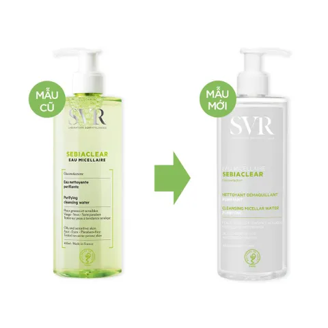 Nước Tẩy Trang SVR Sebiaclear Eau Micellaire 400mL Dành Cho Da Mụn - Làm Sạch Dịu Nhẹ, Không Gây Kích Ứng, Phù Hợp Da Nhạy Cảm