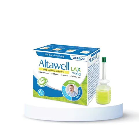 Gel thụt nhuận tràng Altawell Lax cho trẻ em (6 ống x 5g) - Hỗ trợ điều táo bón và hiệu quả cho trẻ từ 0-12 tuổi