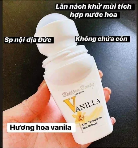 Lăn Khử Mùi Hương Nước Hoa Vanilla Đức 50ml - Làm Giảm Mồ Hôi, Dưỡng Da, Thoáng Khí Và Thoải Mái, Phù Hợp Mọi Loại Da