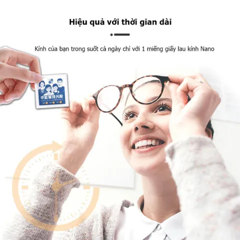 Khăn Lau Kính Nano Chống Nhờn, Mồ Hôi - Hộp 100 Miếng Giúp Tăng Độ Sáng, Ngăn Bám Hơi Nước Chuyên Dụng cho Kính Mát và Ống Kính Máy Ảnh
