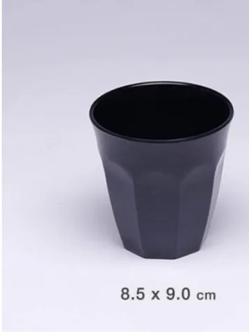 Ly trà đá nhựa melamine đen cao cấp Superware - Bền, an toàn cho gia đình, dùng cho quán cà phê và bữa tiệc