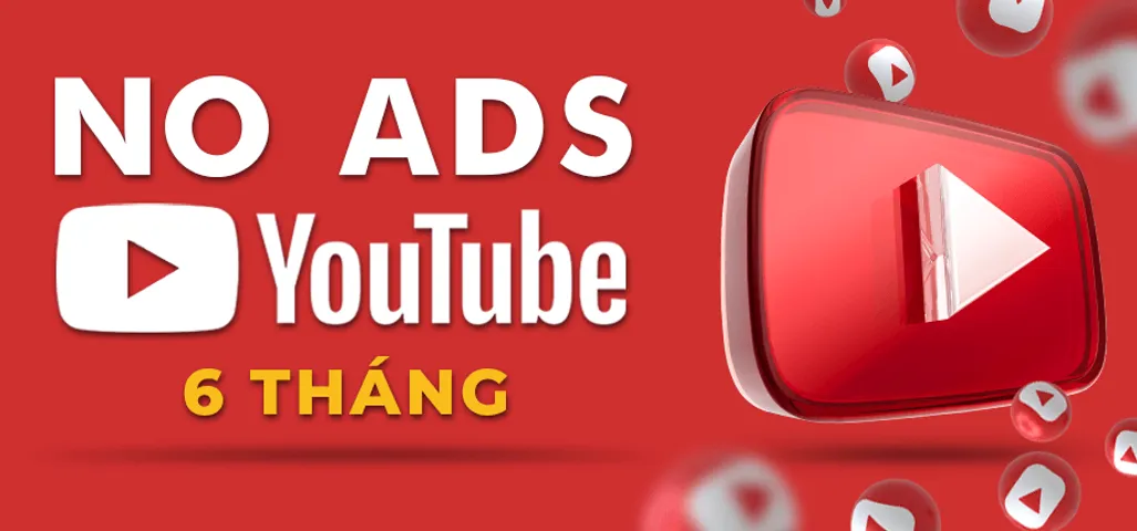 Tài Khoản YouTube Premium 6 Tháng Không Quảng Cáo - Gia Hạn Giá Rẻ, Bảo Hành 100%, Truy Cập Nhiều Thiết Bị