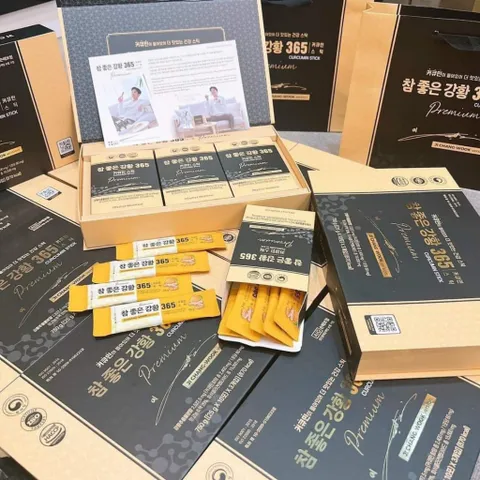 Thạch Nghệ Collagen Nano 365 Curcumin Vị Xoài Hàn Quốc - Hỗ Trợ Tiêu Hóa - Hộp 30 Thanh Giúp Làm Đẹp Da và Tăng Cường Sức Khỏe