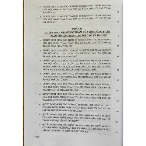 Tuyển Tập Quyết Định Giám Đốc Thẩm Tòa Án Nhân Dân Tối Cao - Hình Sự, Dân Sự, Kinh Doanh Thương Mại (2017-2023)