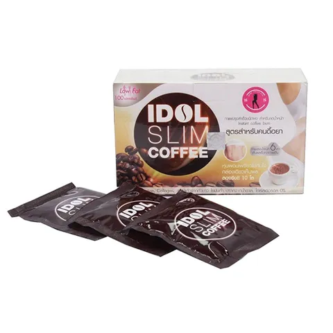 Cà phê giảm cân Idol Slim Thái Lan - Hỗ trợ đốt cháy mỡ thừa và duy trì vóc dáng thon gọn với đậu trắng và xương rồng.