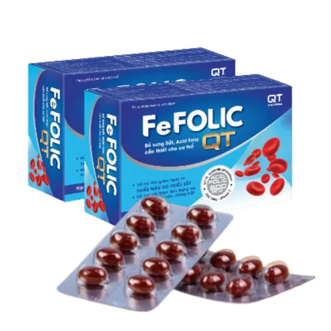 Viên uống bổ sung sắt và acid Folic Fe Folic - Hỗ trợ ngăn ngừa thiếu máu cho người lớn và thanh thiếu niên, 30 viên nang mềm
