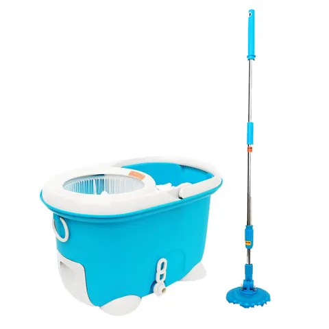 Bộ Cây Lau Nhà Xoay Tay 360 Độ Lock&Lock MOP-Q2-1 - Kèm 2 Bông Lau, Dễ Dàng Vệ Sinh Sàn Nhà, Phòng Bếp, Phòng Tắm