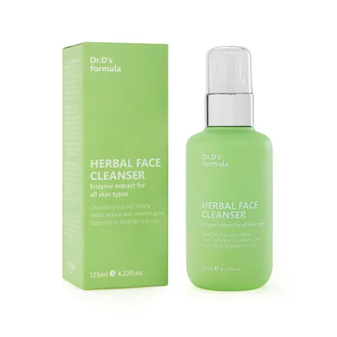 Sữa Rửa Mặt Enzyme Thảo Dược Dr.D - Cleanser Dưỡng Da Dịu Nhẹ, Không Sulfate, Phù Hợp Mọi Loại Da, Giảm Mụn, Trắng Sáng Da