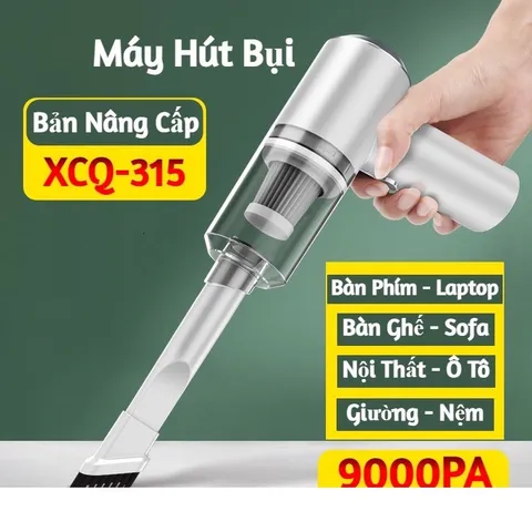 Máy Hút Bụi Cầm Tay Mini Không Dây - Lực Hút Mạnh 9000 Pa, Đèn LED Chiếu Sáng, Đa Năng Vệ Sinh Ô Tô, Máy Tính, Gia Đình
