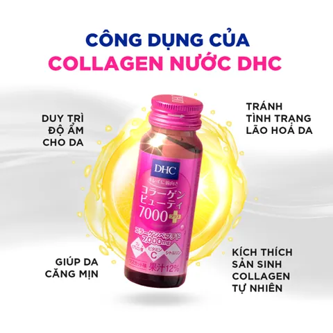 Collagen nước DHC Collagen Beauty 7000 Plus-Combo 3 hộp (30 lọ)