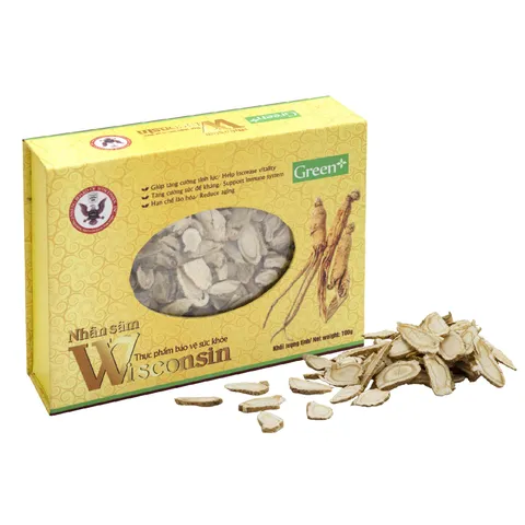 Nhân Sâm Wisconsin Hoa Kỳ - Sâm Cắt Lát Hộp 100g Tăng Cường Sinh Lực, Hỗ Trợ Đề Kháng - Quà Biếu Sang Trọng