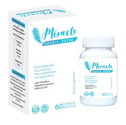 Viên Uống Miracle Double White Extra Hỗ Trợ Trắng Da Và Chống Nắng