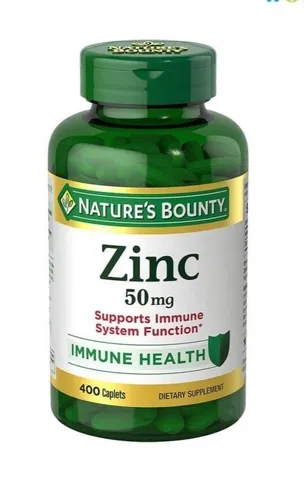 Viên Uống Bổ Sung Kẽm Nature's Bounty 50mg - 400 Viên Hỗ Trợ Miễn Dịch, Da Khỏe, Tóc Mượt, Phát Triển Cơ Bắp