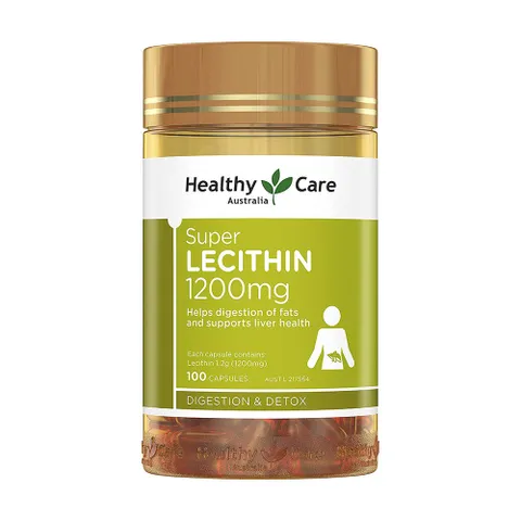 Viên Uống Super Lecithin 1200mg Healthy Care 100 Viên - Hỗ Trợ Sức Khỏe và Làm Đẹp Da Cho Phụ Nữ Trên 30 Tuổi