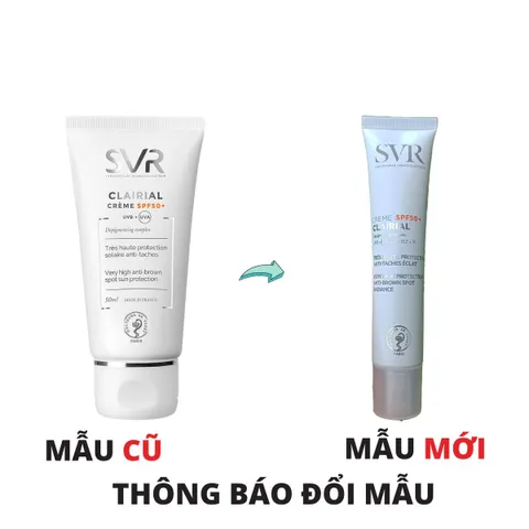 Kem Chống Nắng SVR Clairial Creme SPF50+ 40ml - Hỗ Trợ Mờ Vết Nám, Dưỡng Sáng Da, Bảo Vệ Chống Tia UV, Dành Cho Da Dầu, Hỗn Hợp