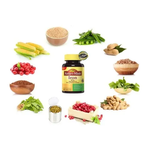 Viên uống bổ sung sắt Nature Made Iron 65mg hộp 300 viên