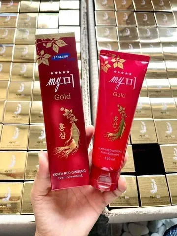 Sữa Rửa Mặt Hồng Sâm Đỏ My Gold - 130ml, Dưỡng Ẩm & Làm Sáng Da, Sản Phẩm Hàn Quốc Từ Thiên Nhiên, Chăm Sóc Da Mặt Hiệu Quả