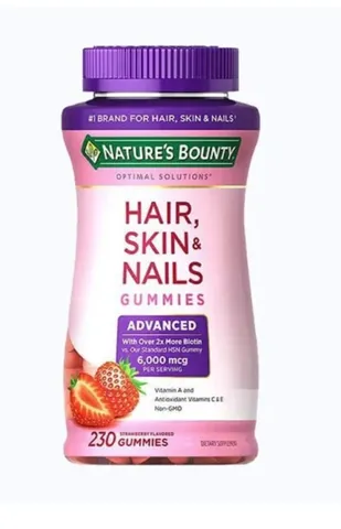 Kẹo Dẻo Hair, Skin, Nails Gummies 230 Viên - Hỗ Trợ Sắc Đẹp Tóc, Da, Móng, Vitamin Tổng Hợp Chính Hãng Nature's Bounty