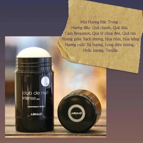 Lăn Khử Mùi Nước Hoa Club De Nuit - Armaf Nam Nữ, Hương Trái Cây Sang Trọng, Quyến Rũ, 75ml