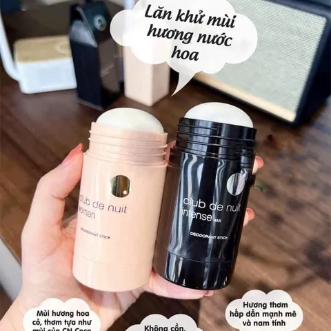 Lăn Khử Mùi Nước Hoa Club De Nuit - Armaf Nam Nữ, Hương Trái Cây Sang Trọng, Quyến Rũ, 75ml