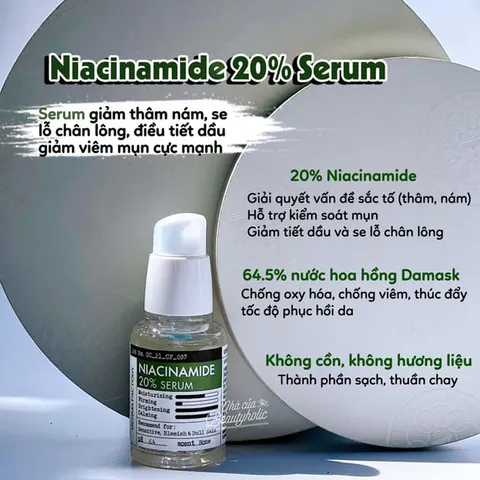 Tinh Chất Dưỡng Trắng Mờ Thâm Derma Factory Niacinamide 20% Serum