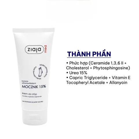 Kem Dưỡng Da Chân Ziaja Med 15% Ure 100ml - Giảm Thô Ráp, Nứt Nẻ, Cung Cấp Độ Ẩm Cho Da Khô