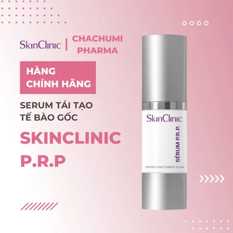 Serum Tái Tạo và Trẻ Hoá Tế Bào Gốc SkinClinic P.R.P 30ml - Chăm Sóc Da Sáng Mịn, Giàu Vitamin C, Phục Hồi Tuổi Thanh Xuân