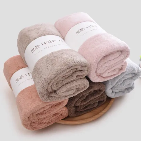 Combo 3 Khăn Tắm 100% Cotton Cao Cấp - Kích Thước 70x140cm, Mềm Mại, Thấm Hút Nhanh, Dành Cho Da Nhạy Cảm
