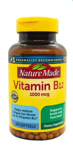 Viên Uống Vitamin B12 Nature Made 1000mcg 400Viên - Hỗ Trợ Sức Khỏe Máu và Thần Kinh, Bổ Sung Dinh Dưỡng Thiết Yếu